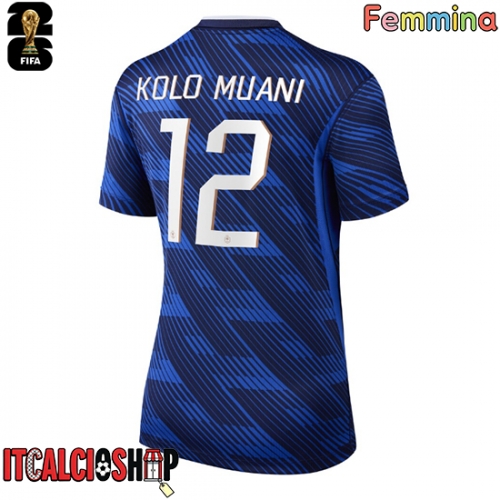 Francia Randal Kolo Muani #12 Prima Maglia Femmina Mondiali 2026 Manica Corta